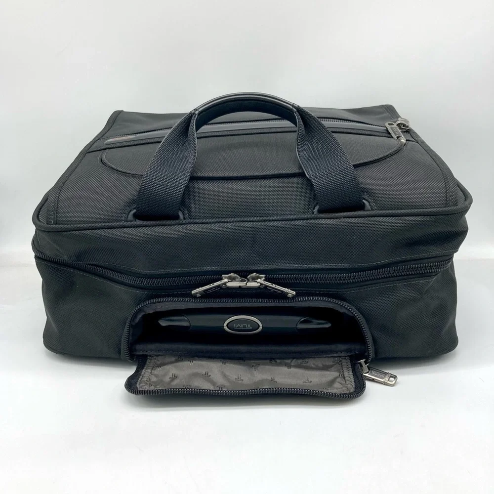 Tumi Black Rolling Carry-On Briefcase
